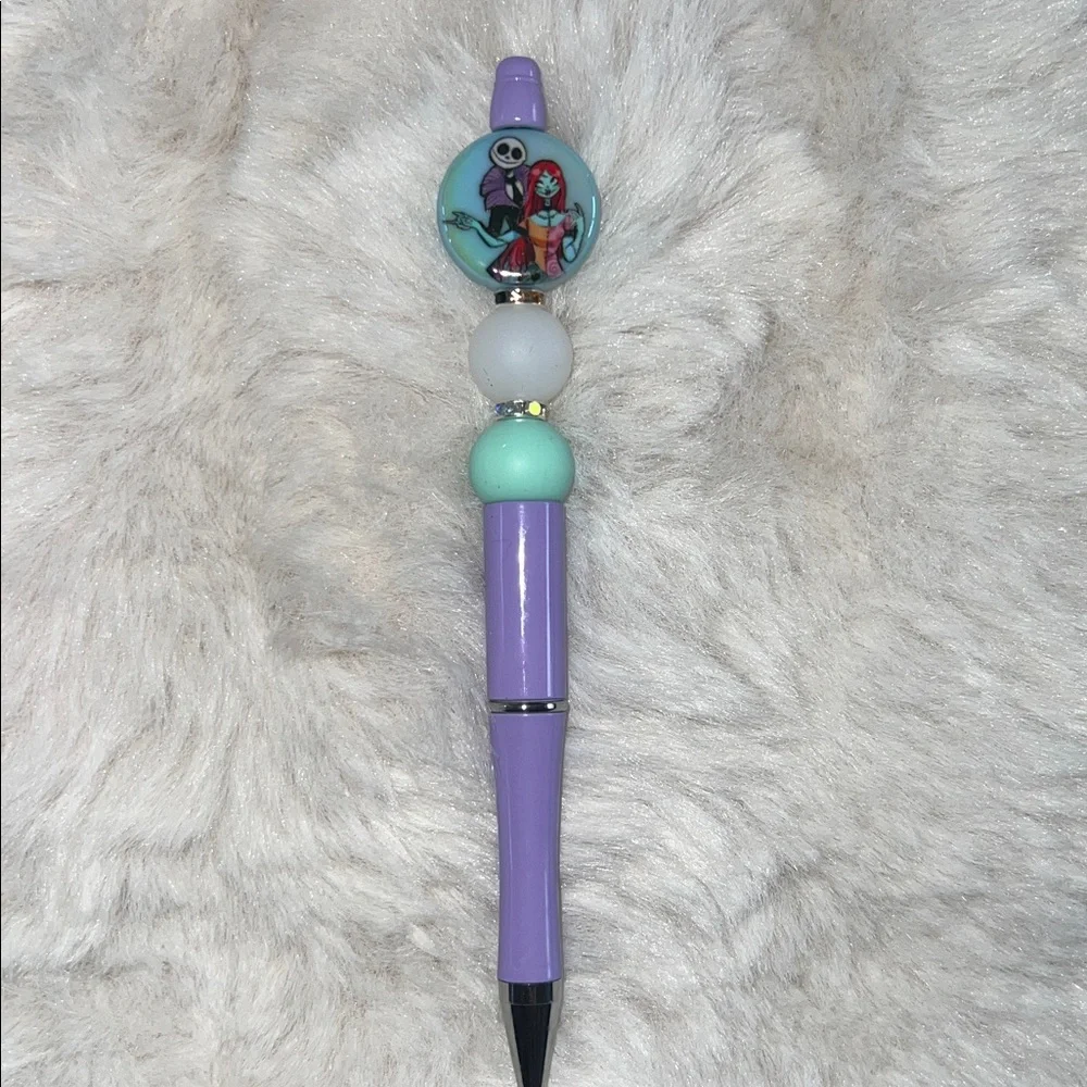 Jack And Sally Purple and Mint Decorative Pen